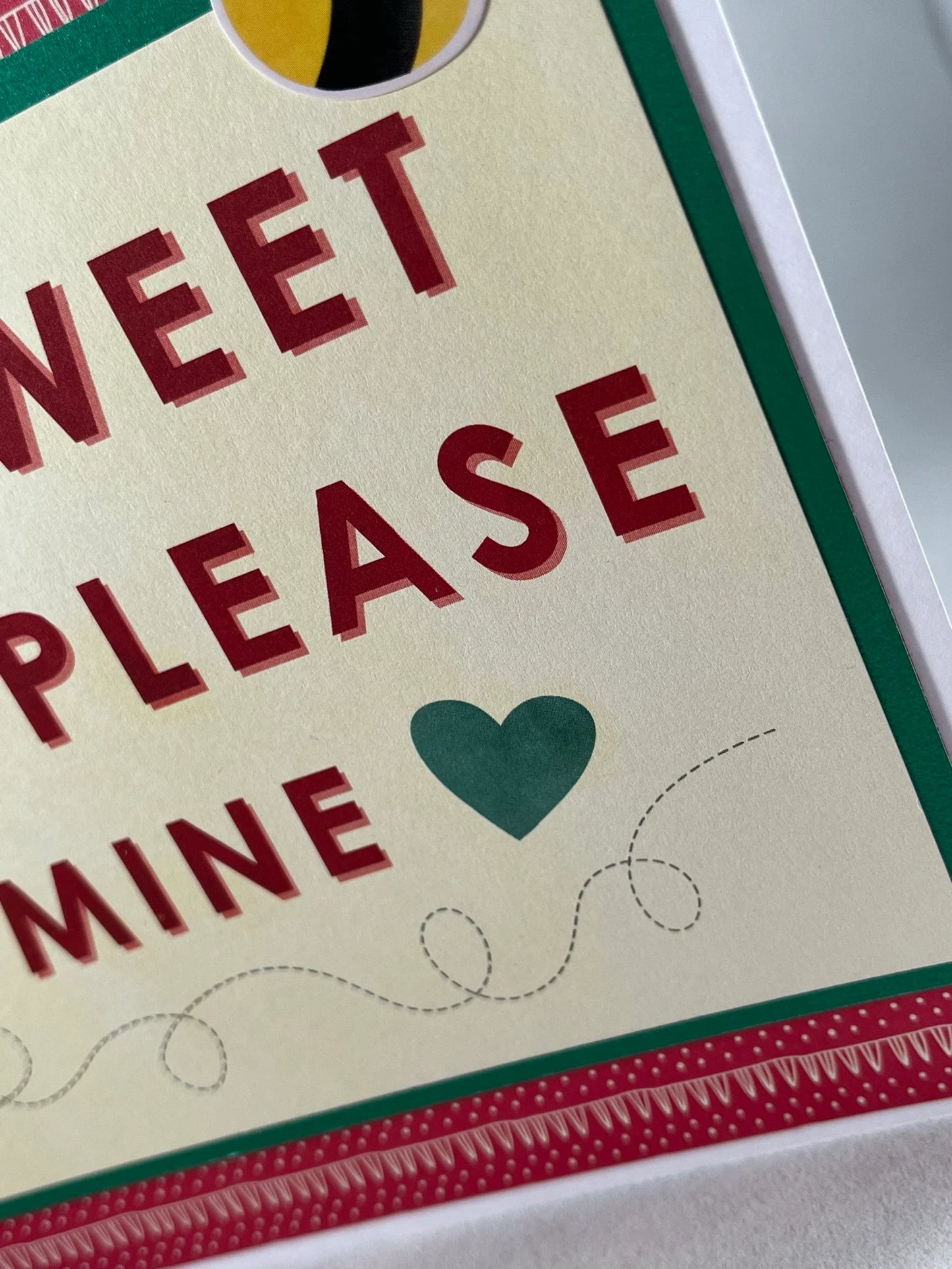 Sweet as Honey! For that special person who makes you feel all funny inside. A beautiful handmade card for the one you love