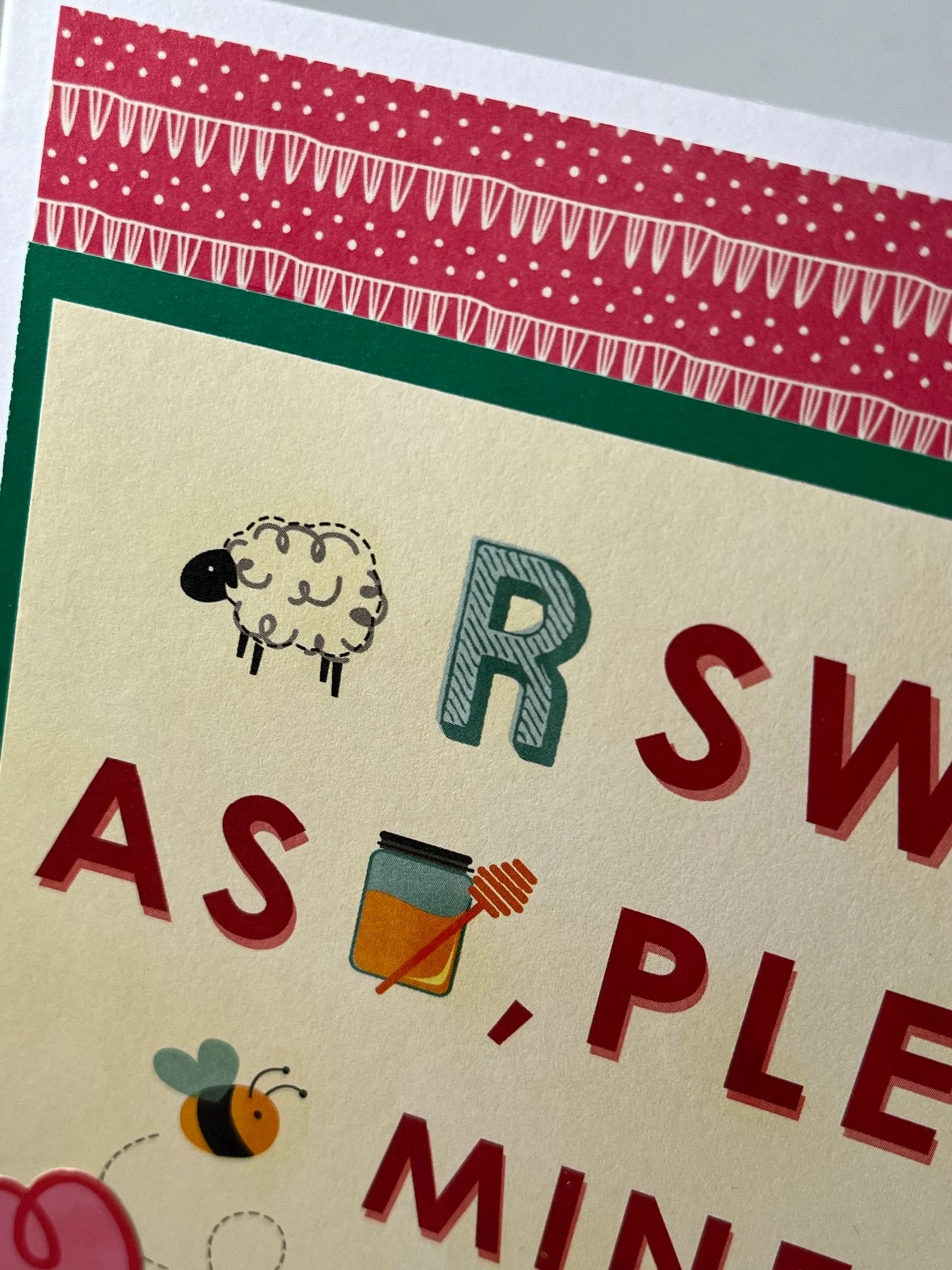 Sweet as Honey! For that special person who makes you feel all funny inside. A beautiful handmade card for the one you love