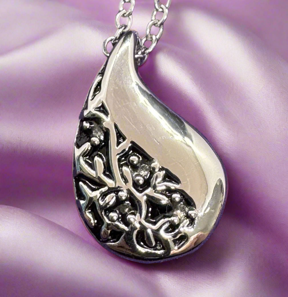 Bereavement Gift - Hand Stamped Memorial Charm - Personalised Cremation Necklace