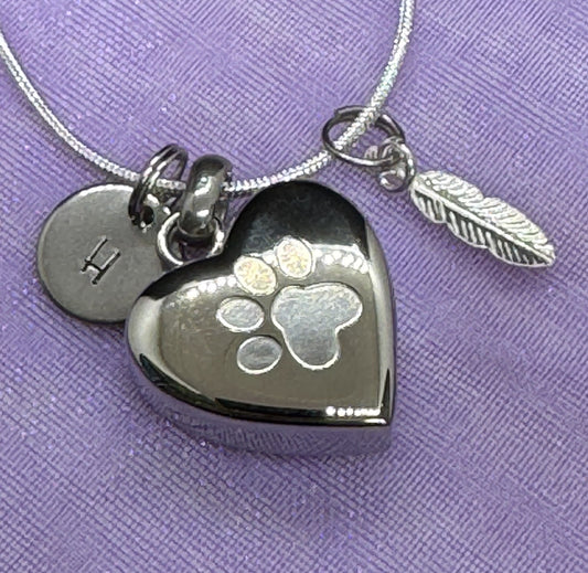 Personalised Cremation Necklace - Pet Ashes Keepsake Jewellery - Cremation Jewellery