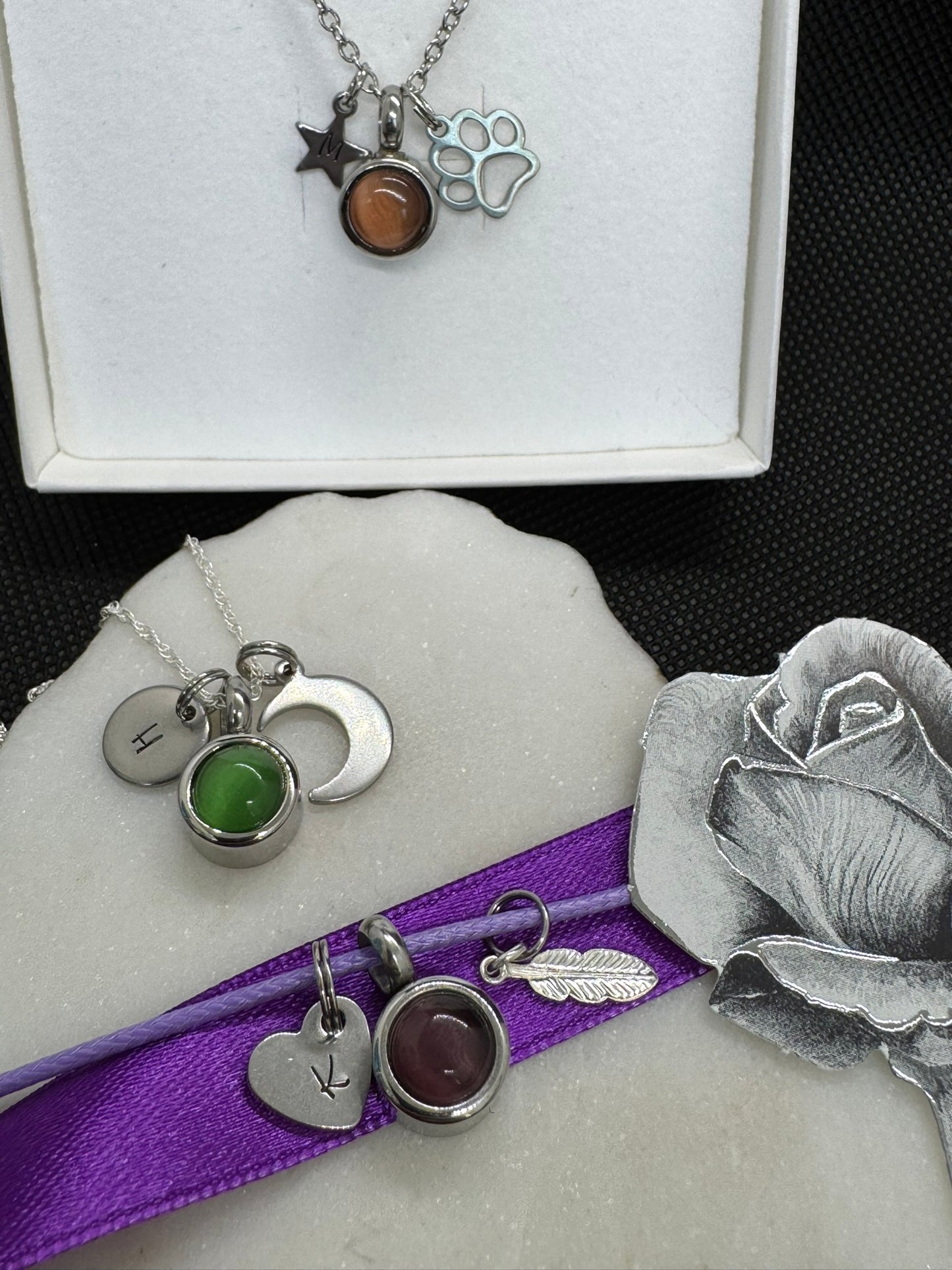 Personalised Cremation Necklace - Keepsake Jewellery - Cremation Jewellery