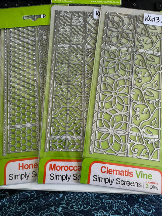 Tonic Simply Screens Dies - CHOOSE - all brand new