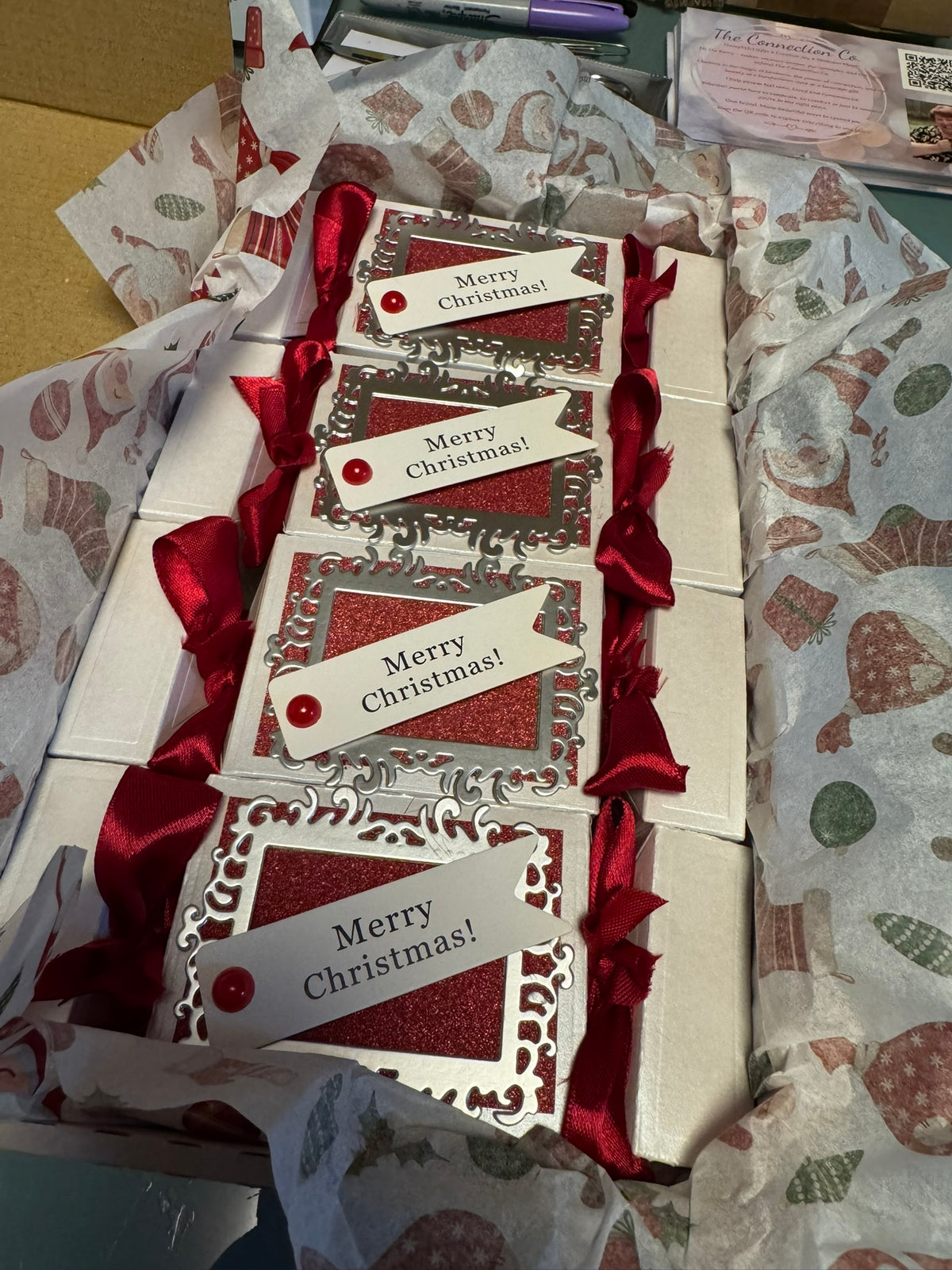 Handmade Luxury No Bang Christmas Crackers with Lindor Chocolates