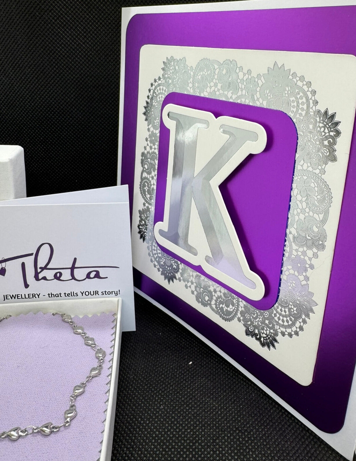 Letterbox Love Charm Bundle - Hand-Stamped Bracelet Gift Set with Handmade Card & ‘3 Things I Love About You’ Card