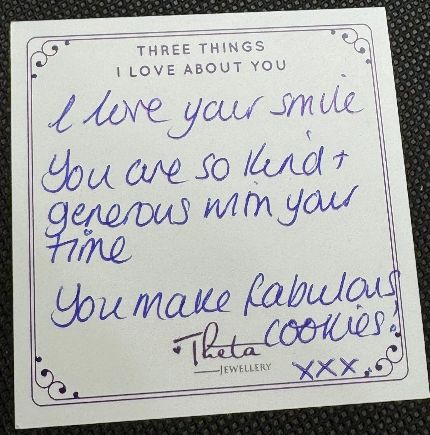 Letterbox Love Charm Bundle - Hand-Stamped Bracelet Gift Set with Handmade Card & ‘3 Things I Love About You’ Card