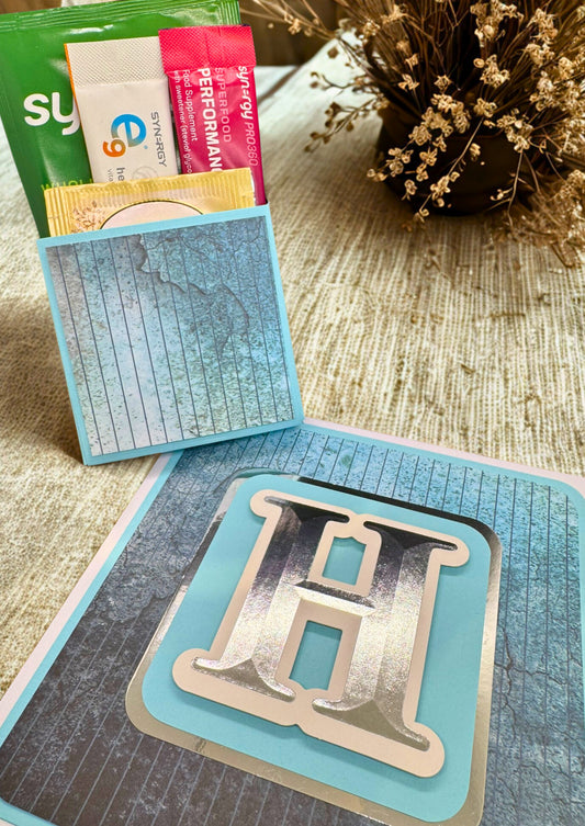 Letterbox Love Wellness Bundle - Handmade Card with Wellness Samples to bring calm, Energy and Self-Care