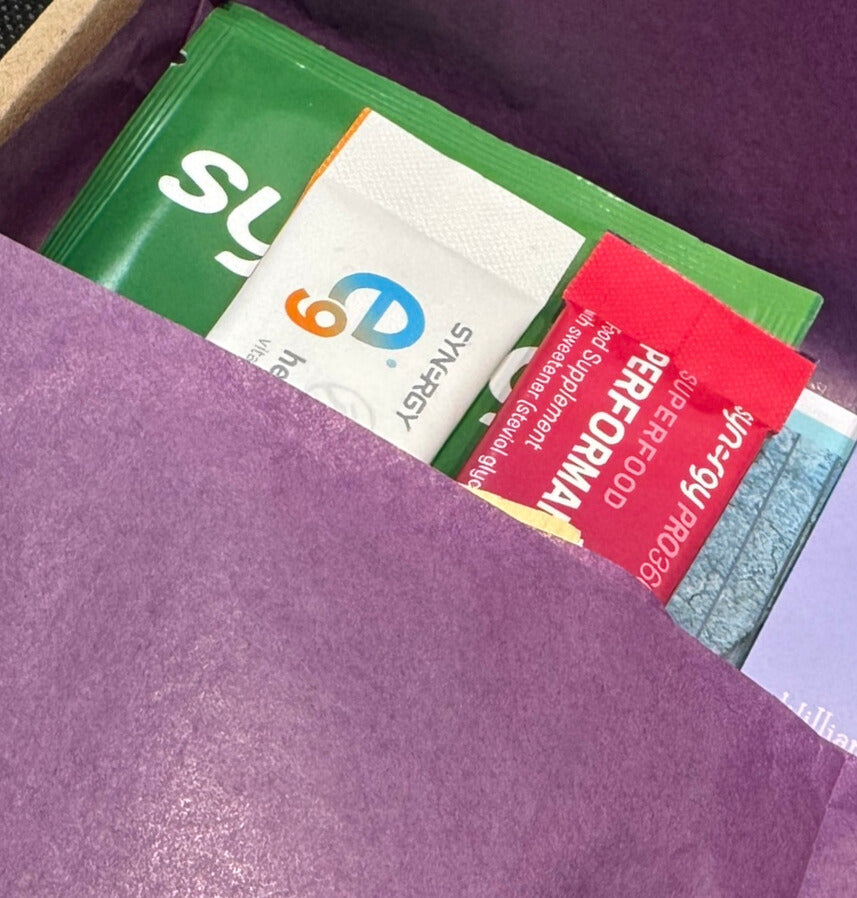 Letterbox Love Wellness Bundle - Handmade Card with Wellness Samples to bring calm, Energy and Self-Care