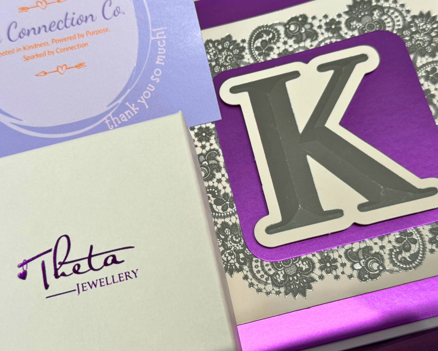 Letterbox Love Charm Bundle - Hand-Stamped Bracelet Gift Set with Handmade Card & ‘3 Things I Love About You’ Card