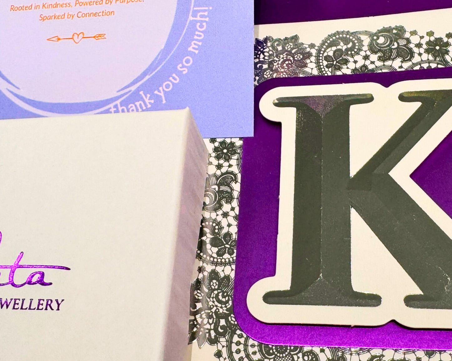 Letterbox Love Charm Bundle - Hand-Stamped Bracelet Gift Set with Handmade Card & ‘3 Things I Love About You’ Card