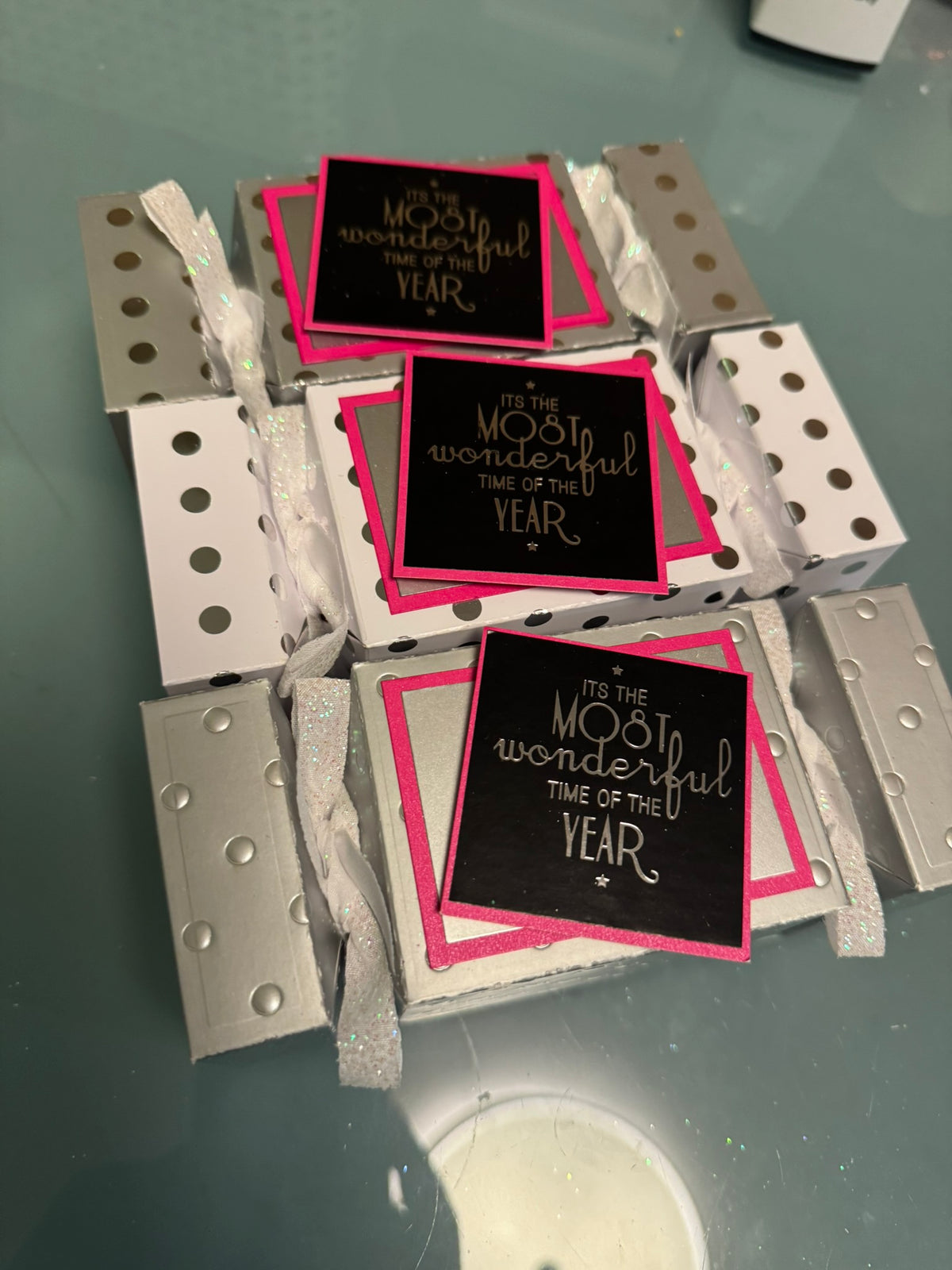 Handmade Luxury No Bang Christmas Crackers with Lindor Chocolates