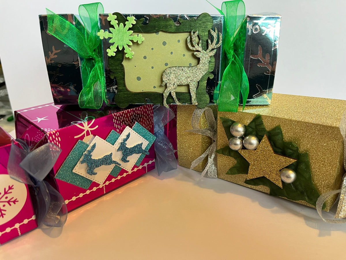 Handmade Luxury No Bang Christmas Crackers with Lindor Chocolates