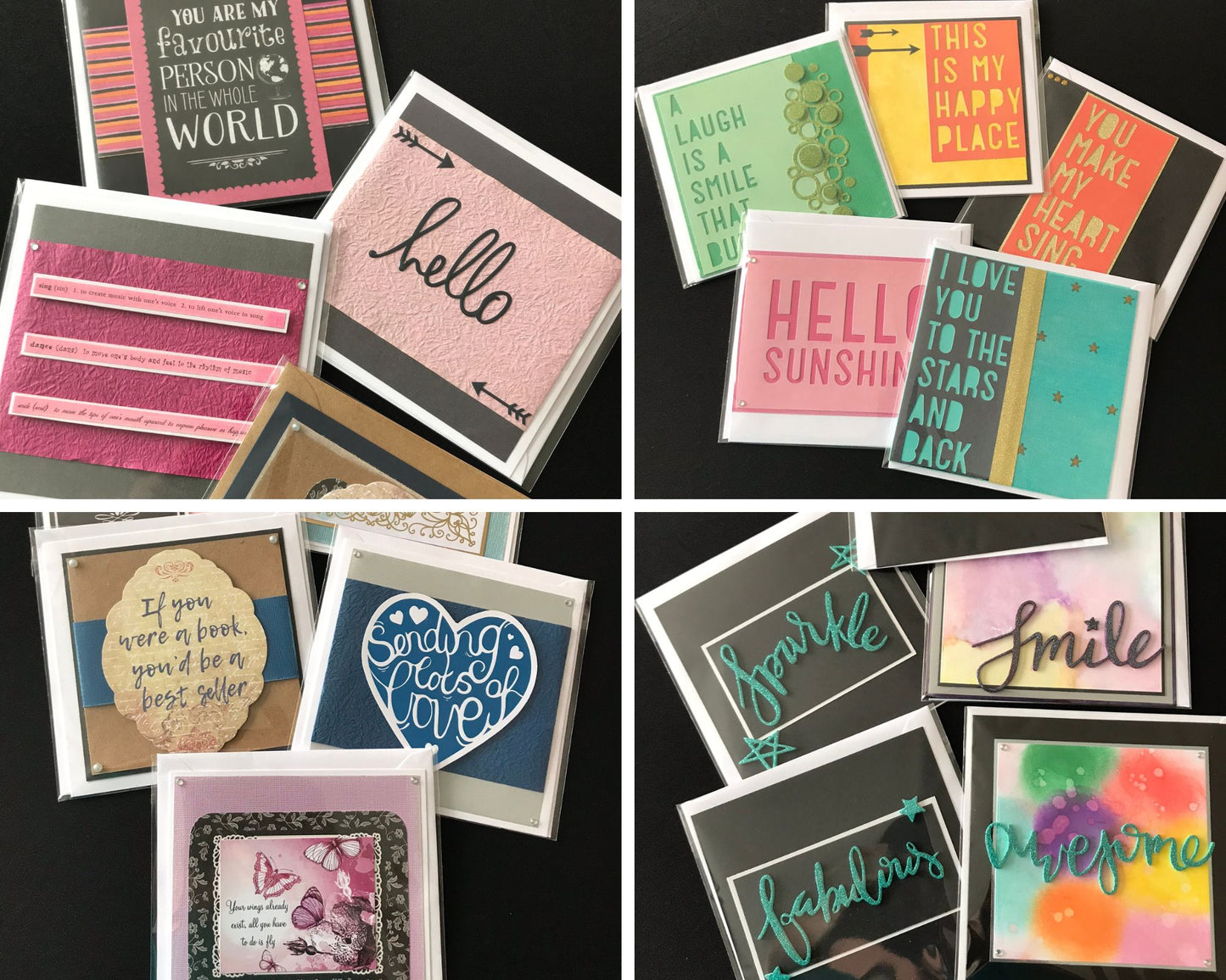 Handmade Card Bundle - 15 Cards, Stamps and Stickers for Sending Love Any Day of the Year