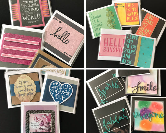 Handmade Card Bundle - 15 Cards, Stamps and Stickers for Sending Love Any Day of the Year