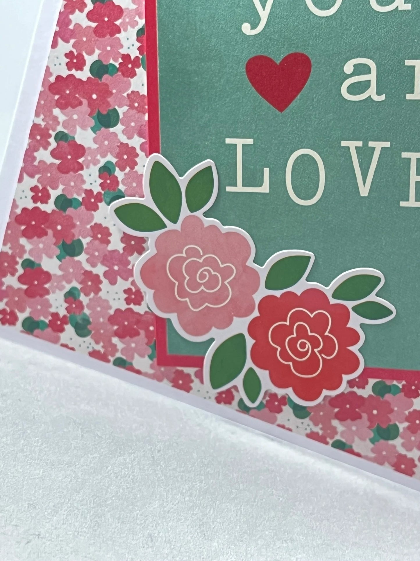 You are loved - what could be a better thing to tell someone? Cute handmade card with Love Ticket for your personal messages
