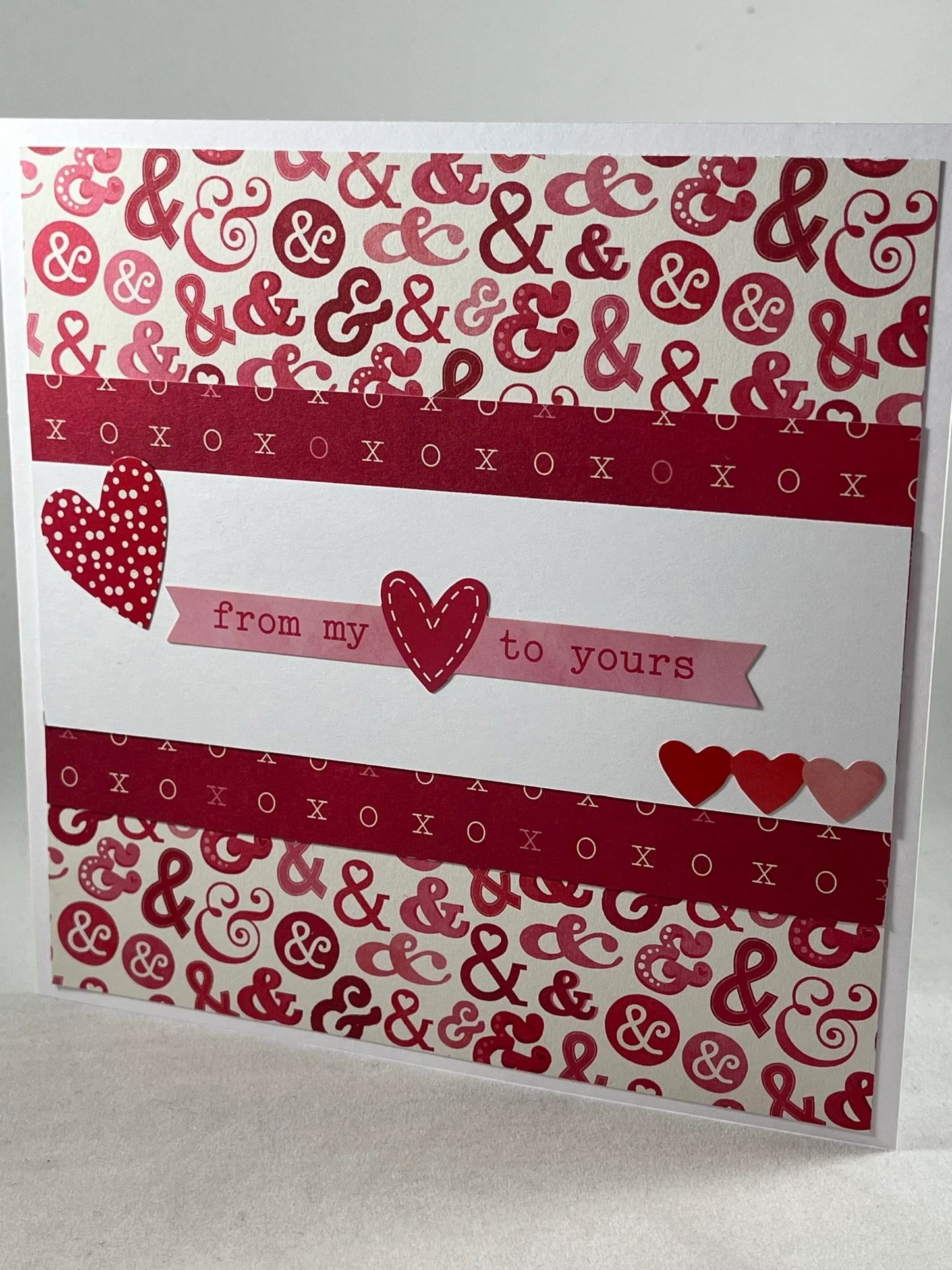Bring a smile to the face of your someone special with a beautiful and unique handmade card.  From my heart to yours says it perfectly.