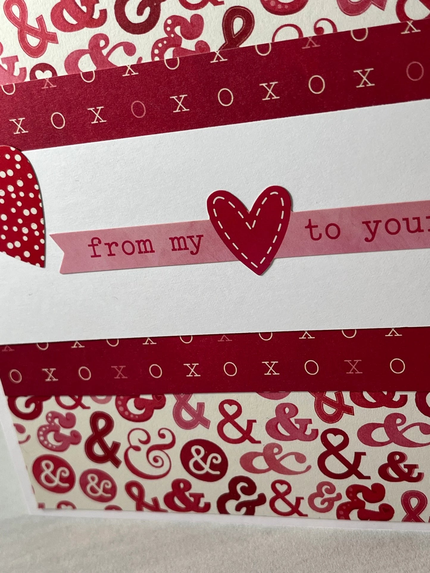 Bring a smile to the face of your someone special with a beautiful and unique handmade card.  From my heart to yours says it perfectly.