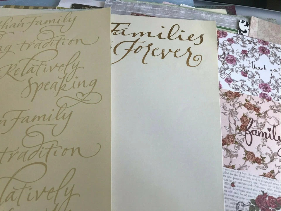 100 Sheets of Gorgeous 12x12 Papers, Vellum and Cardstock - LUCKY DIP