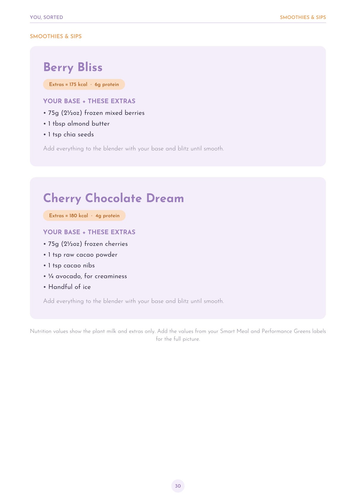 You, Sorted Recipe Book | Simple, Colourful Recipes for One | Digital Download