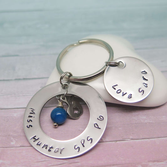 Teacher Apple Keyring