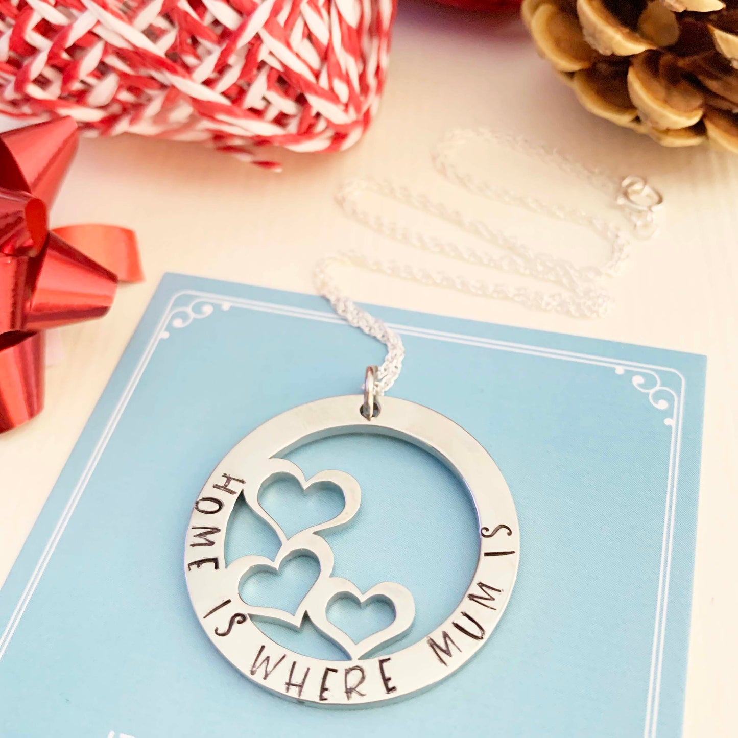 Necklace for Mum - 'Home is Where Mum is'