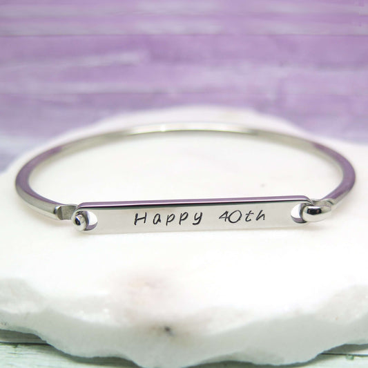 Personalised bangle