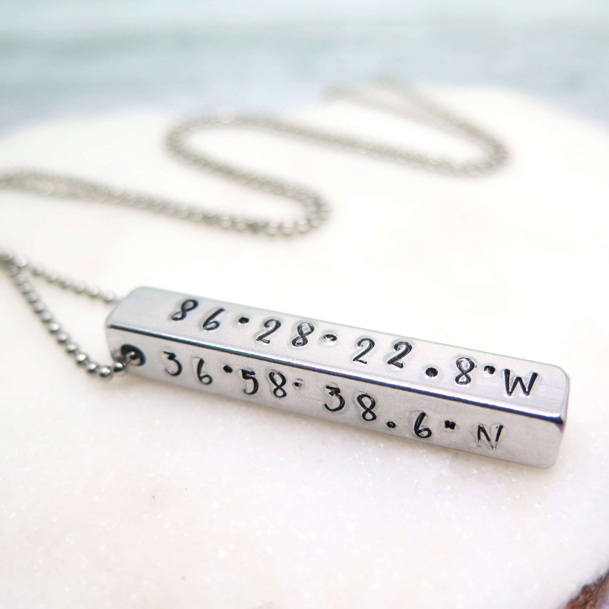 theta_jewellery_Coordinates Pendant for Men - Latitude Longitude Jewellery