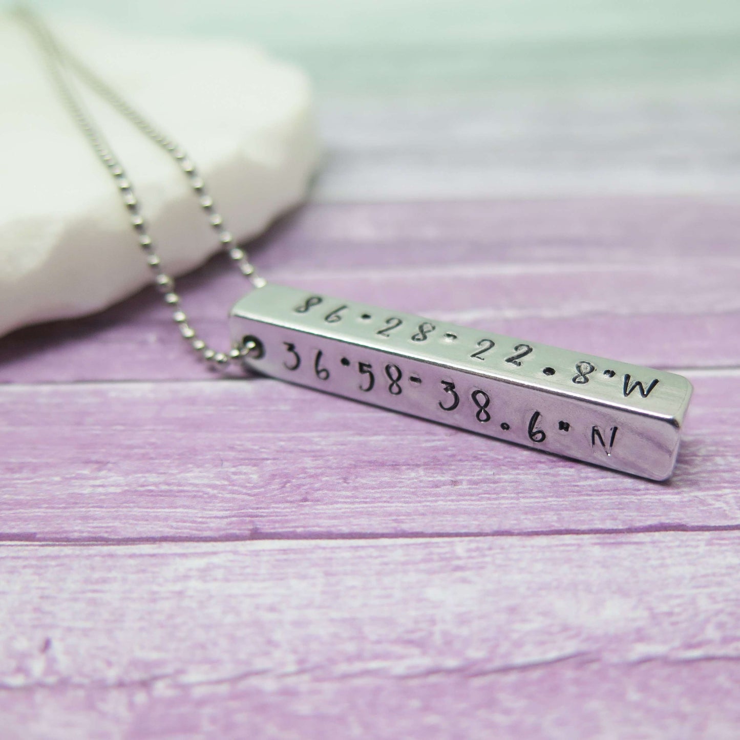 theta_jewellery_Coordinates Pendant for Men - Latitude Longitude Jewellery