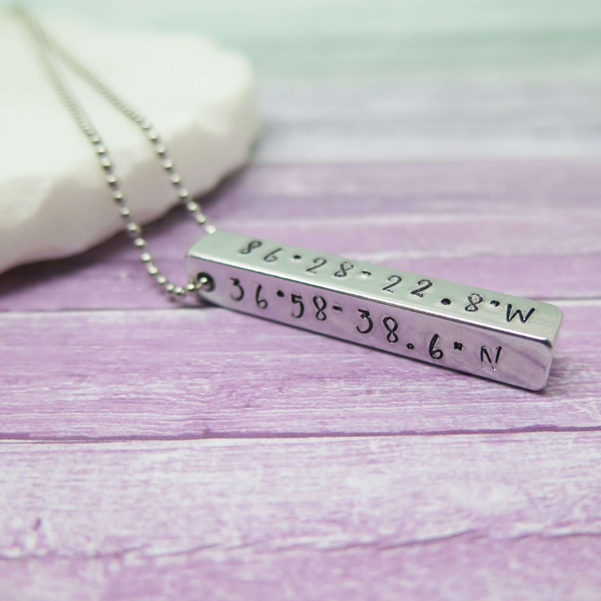 theta_jewellery_Coordinates Pendant for Men - Latitude Longitude Jewellery