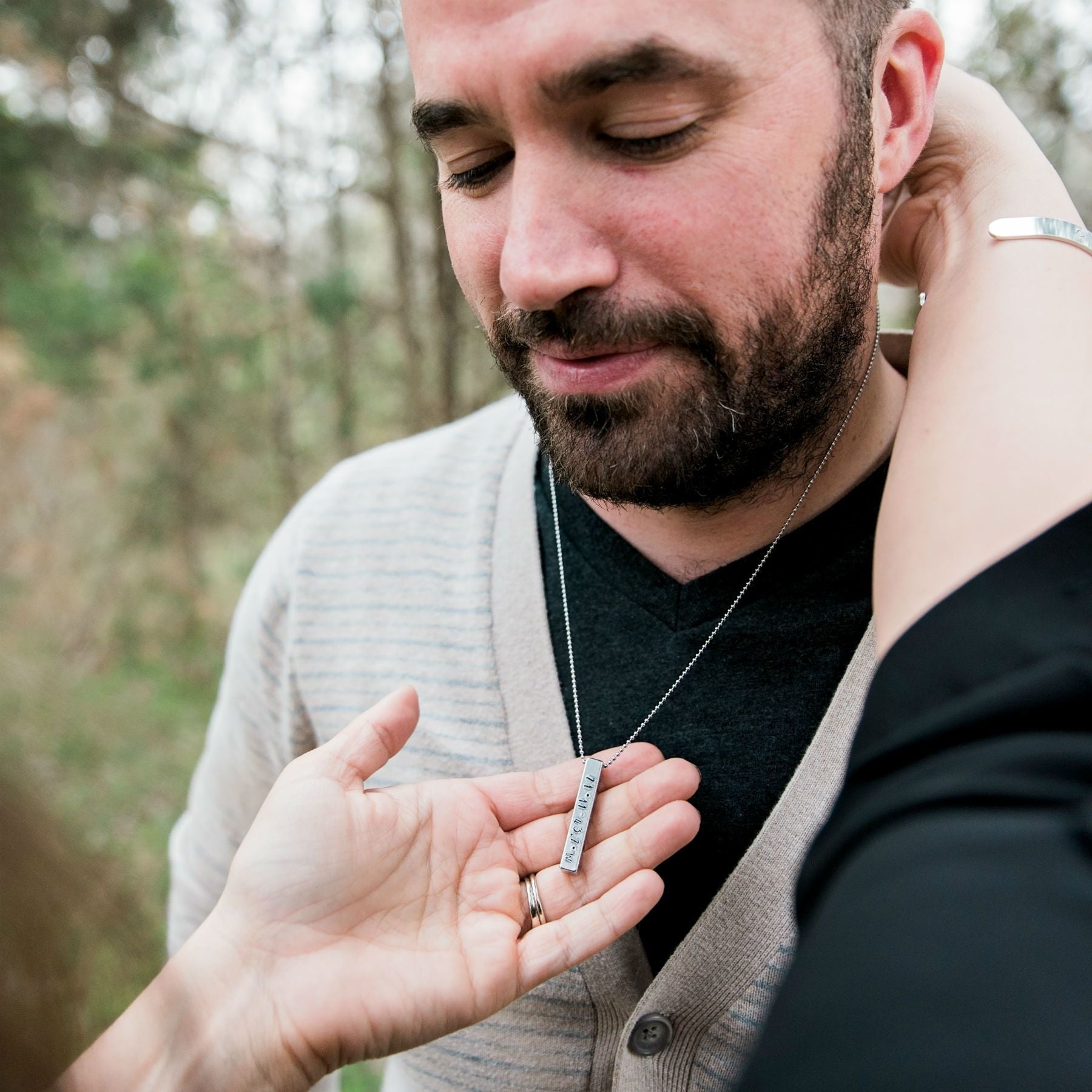 theta_jewellery_Coordinates Pendant for Men - Latitude Longitude Jewellery