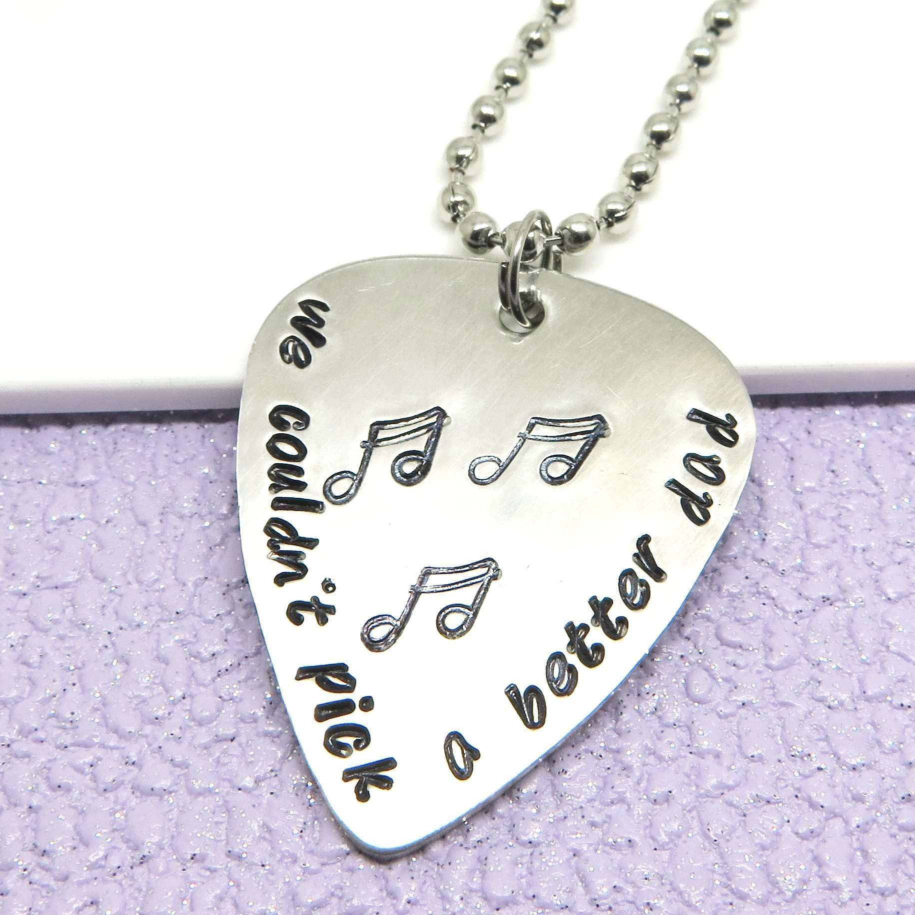 Personalised Guitar Pick for Dad from Daughter
