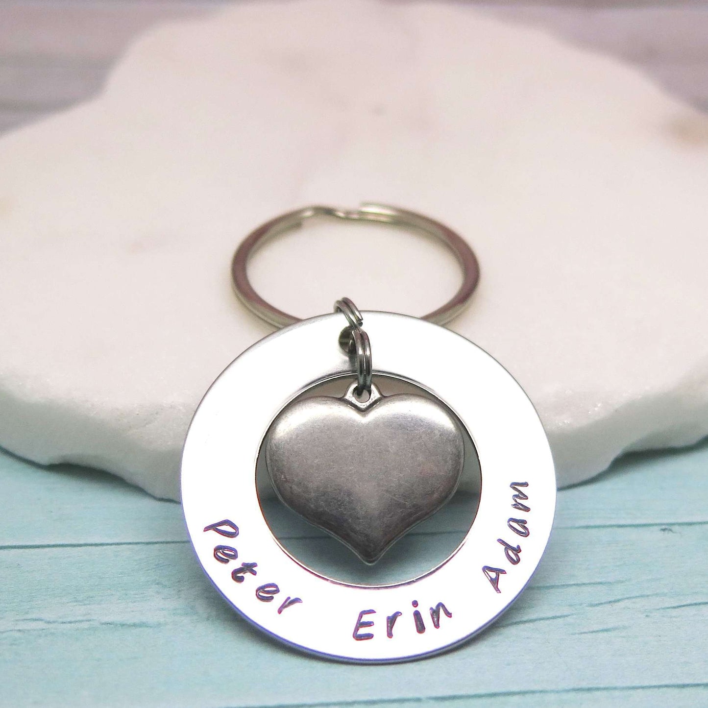 Personalised Heart Keyring
