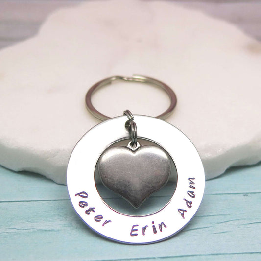 Personalised Heart Keyring