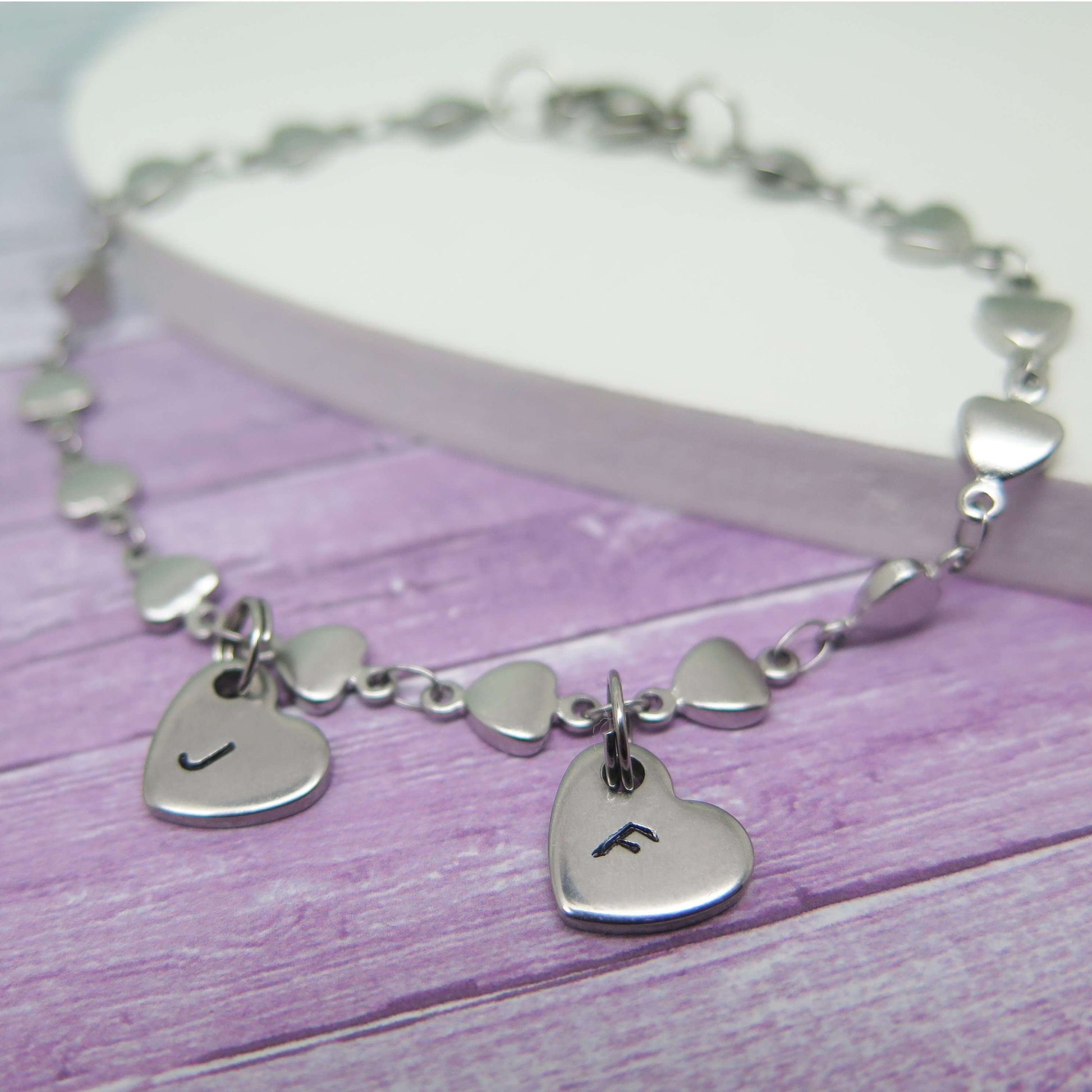 Initial Heart Bracelet