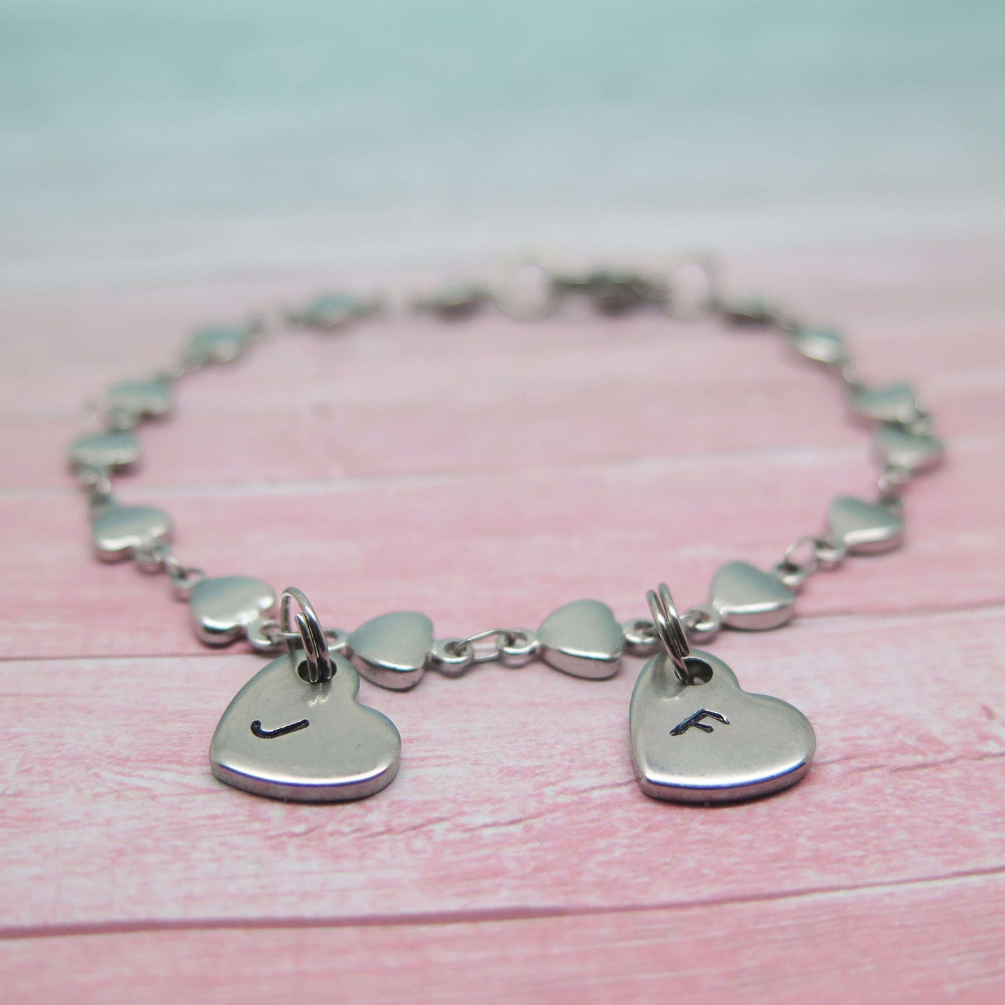 Initial Heart Bracelet