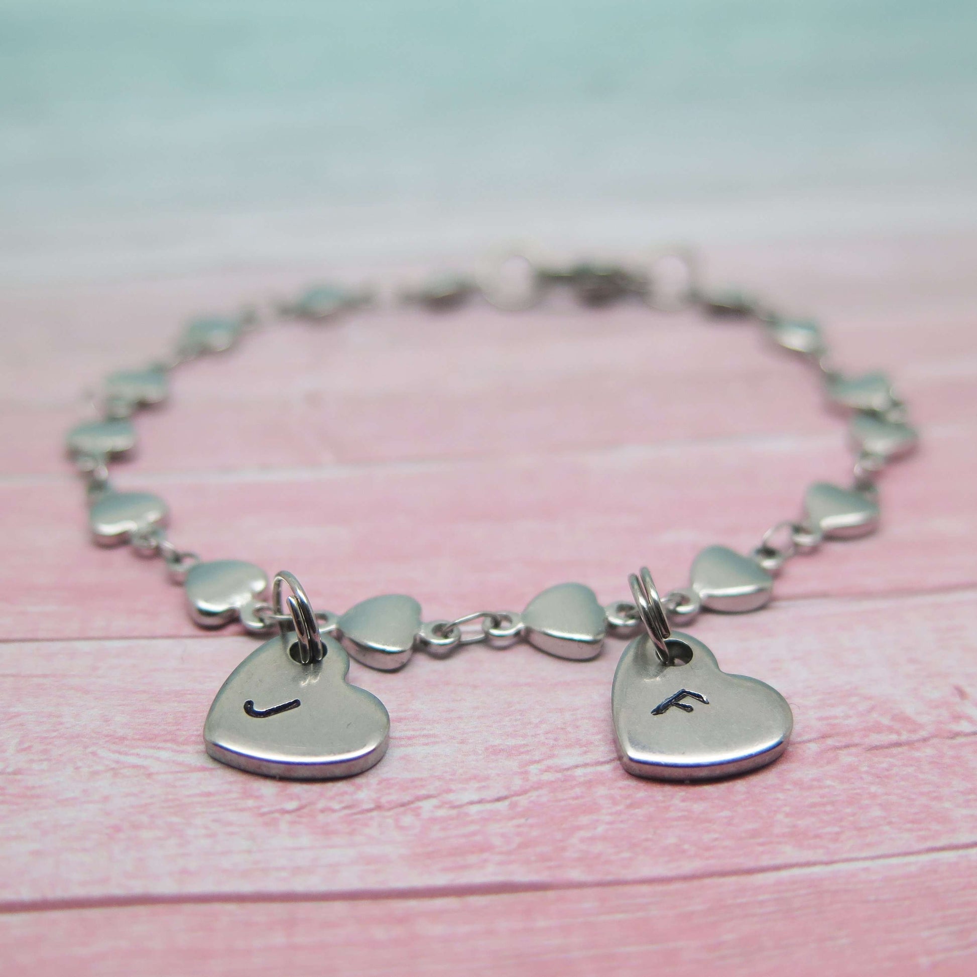 Initial Heart Bracelet