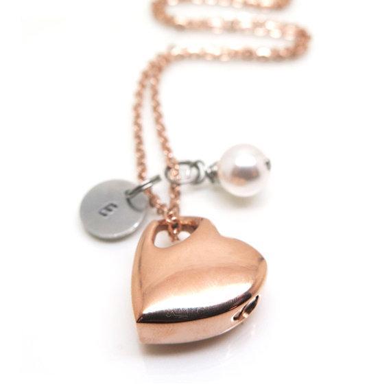 theta_jewellery_Rose Gold Colour Cremation Necklace for Ashes