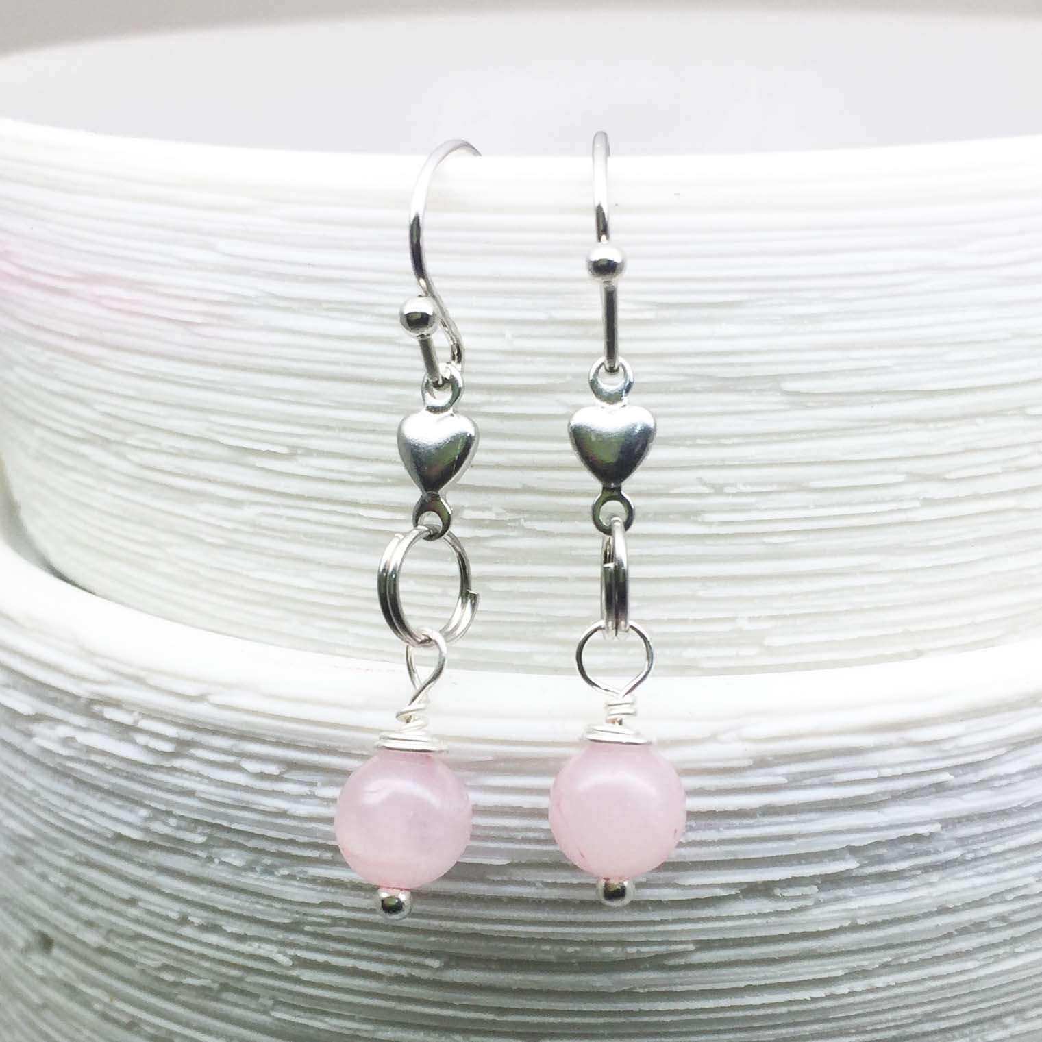 theta_jewellery_Rose Quartz Drop Earrings